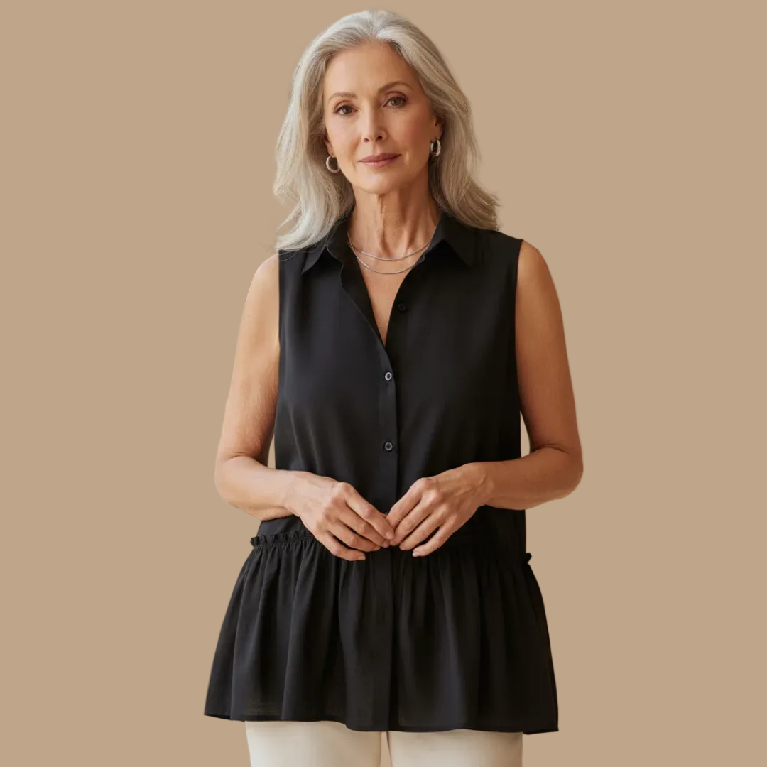 Aquira - Top con Volantes y Botones