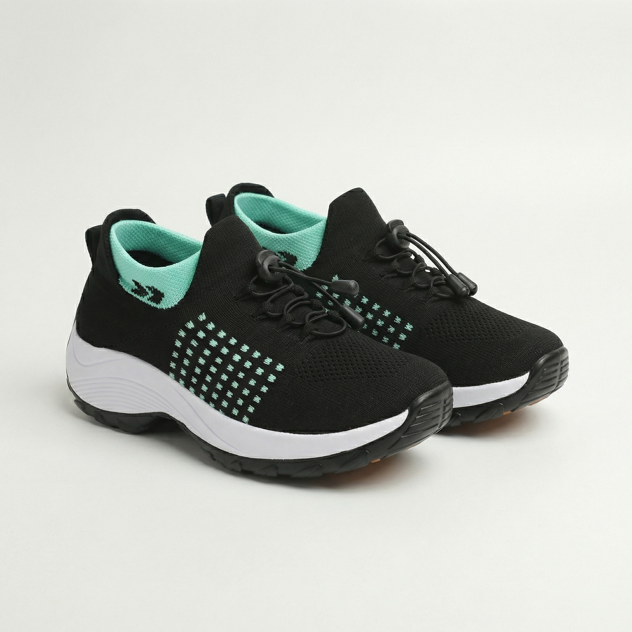 Ambulo Zapatos Ortopédicos de Tejido - Verde Negro